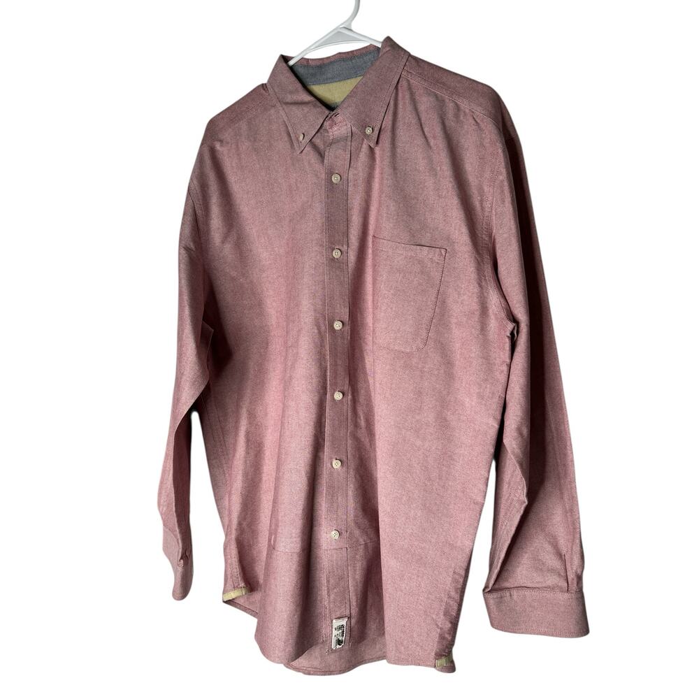 Territory Ahead Men's Button Down Shirt in Pink Purple Size Large